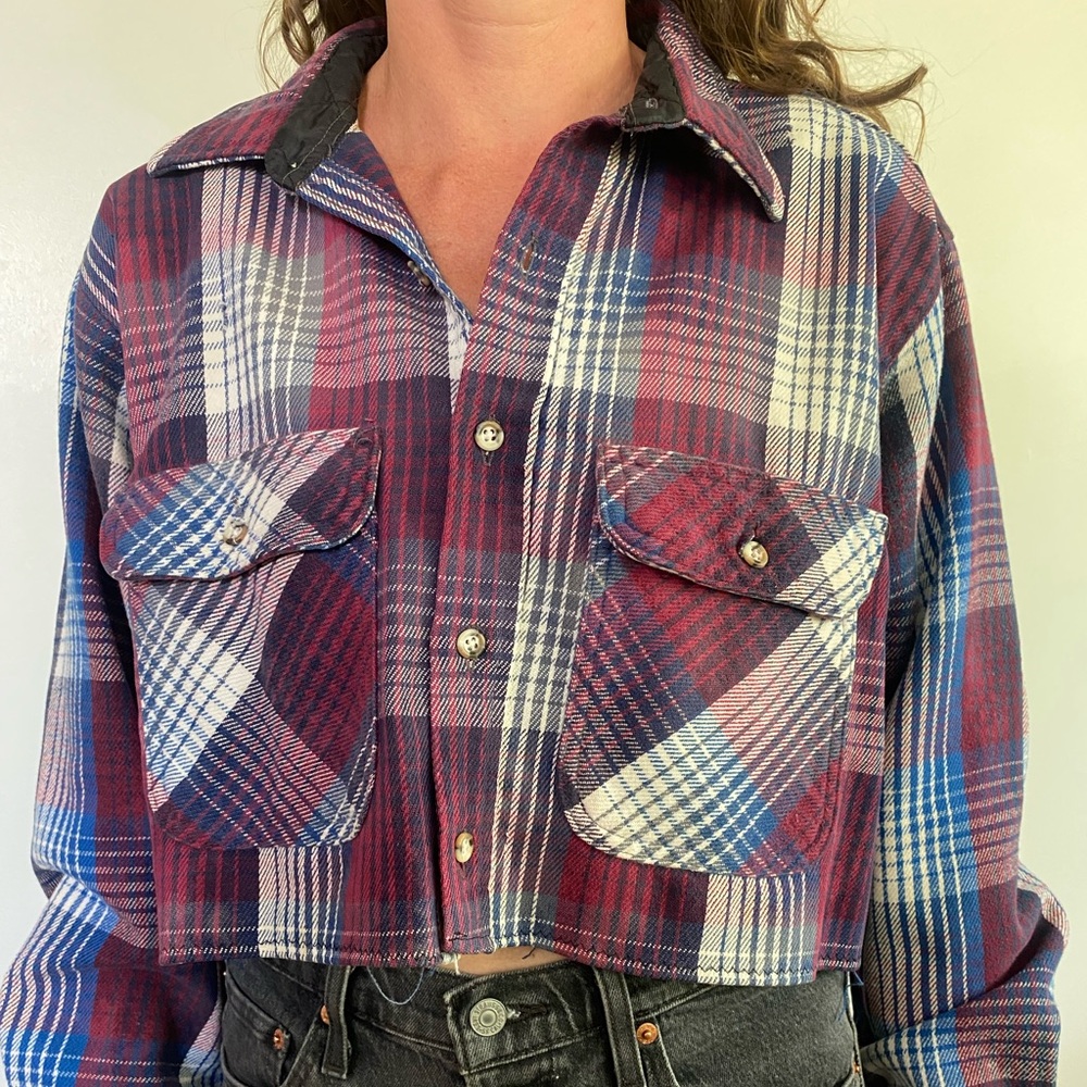 Vintage cropped western shirt